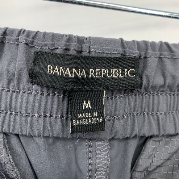 Banana Republic Jogger Pants Pull On Elastic Waist Mens Size Medium Gray *FLAW - Picture 6 of 7